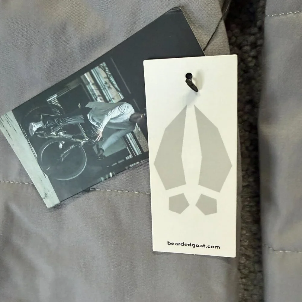 Beardedgoat Diamond Insulated Shirt Jacket Size XS - New With Tags - Light Grey